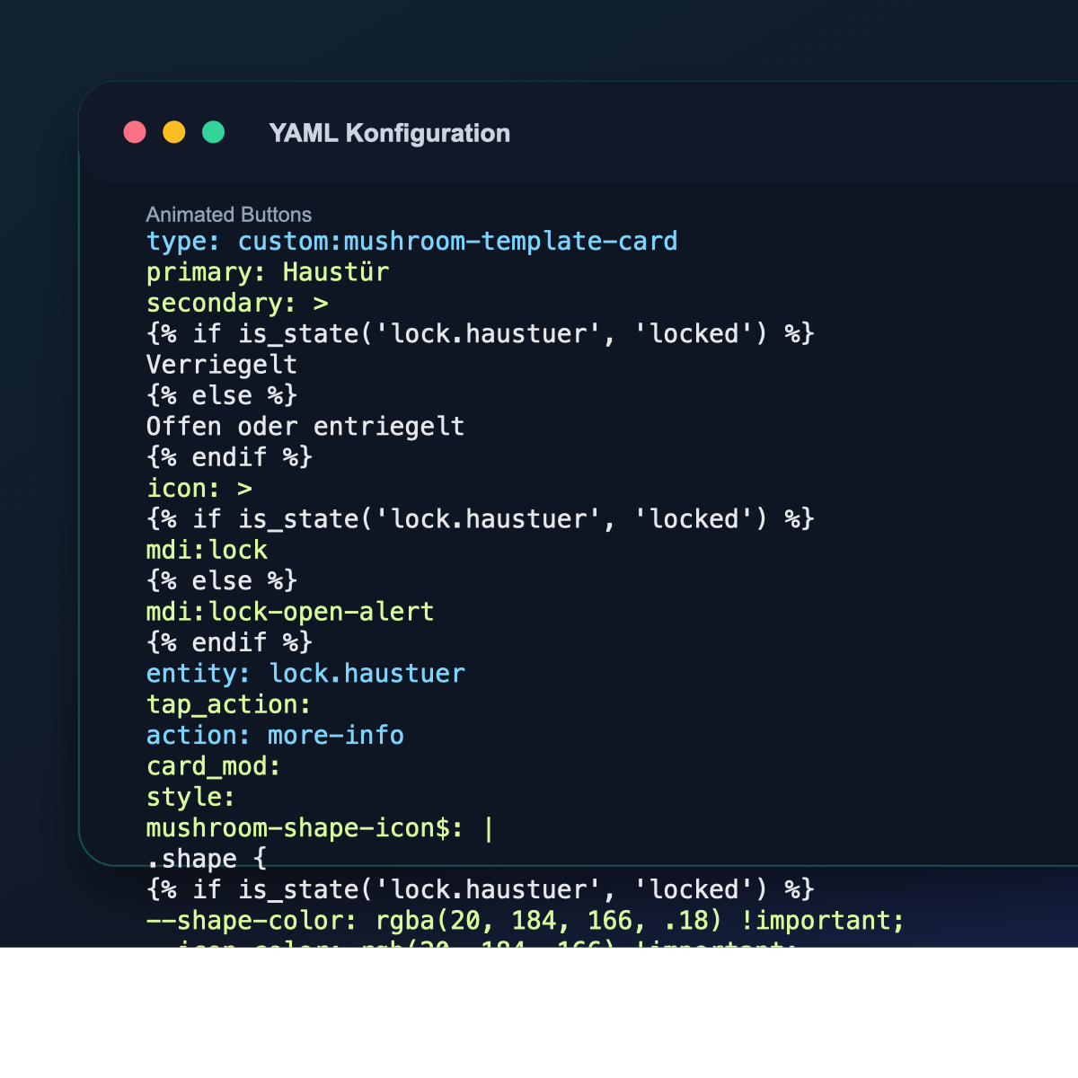 Animierte Buttons für Home Assistant