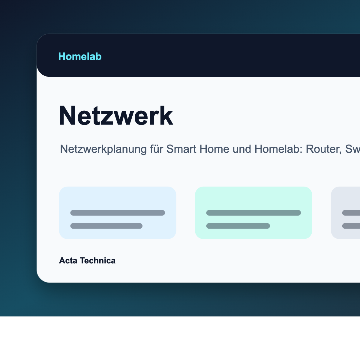 Homelab-Netzwerk planen und dokumentieren