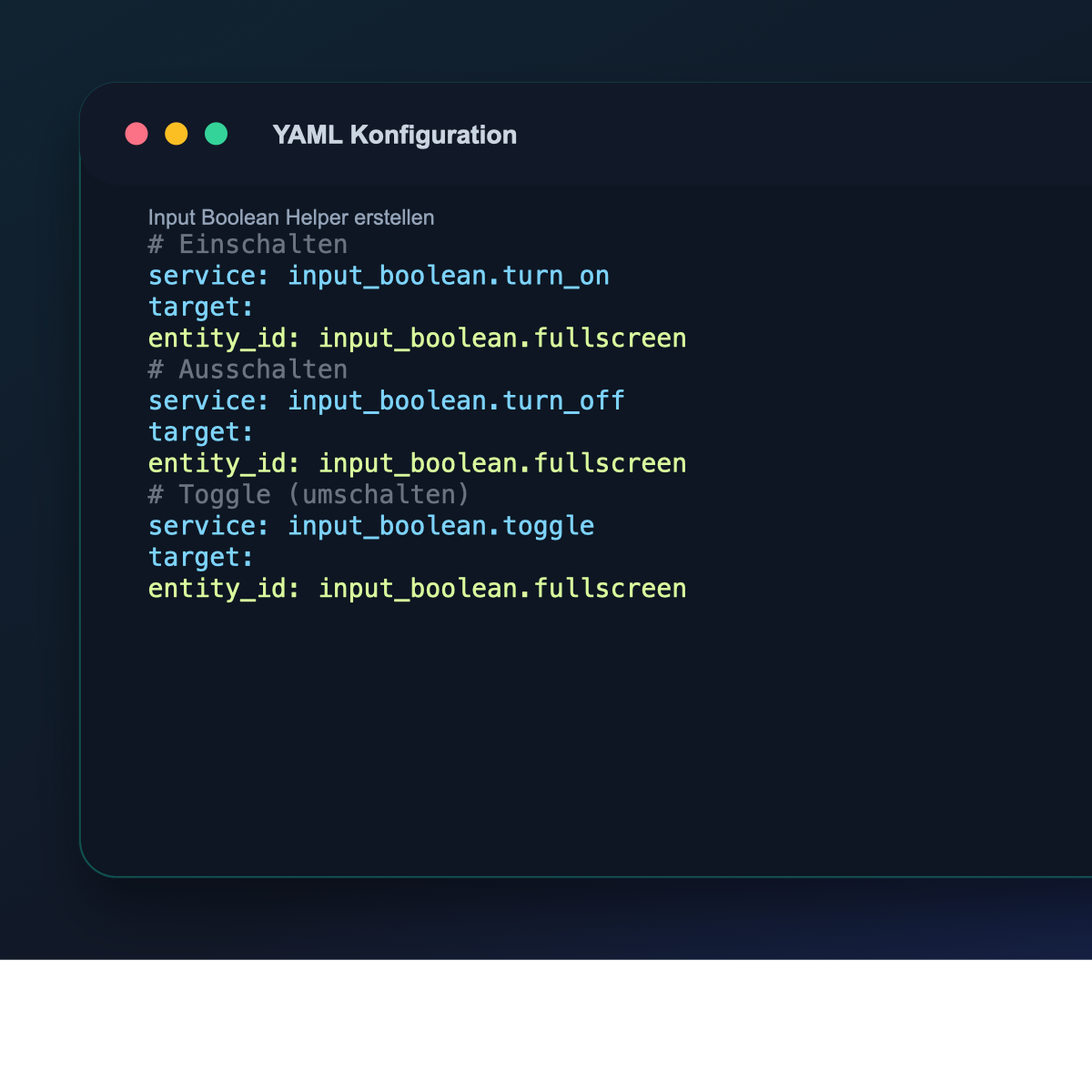 Input Boolean Helper in Home Assistant erstellen