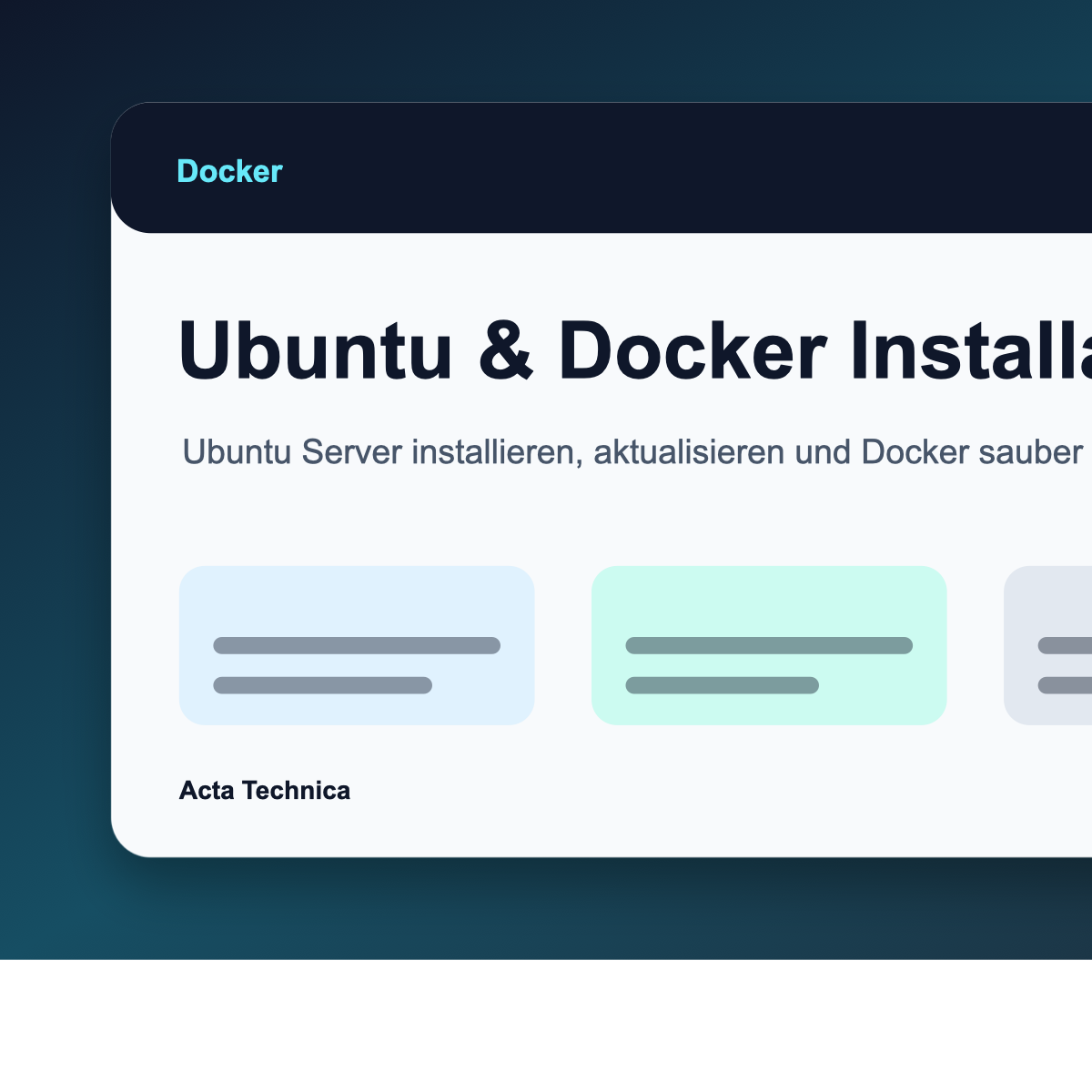 Docker auf Ubuntu Server installieren